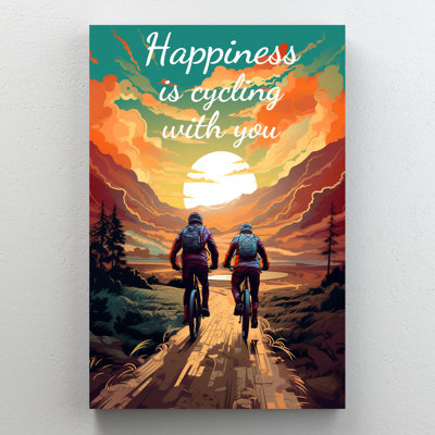 «Happiness Is Cycling With You» sur toile