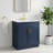 Eyrun 30" Blue Modern Single Bathroom Vanity With Ceramic Top-705901044