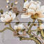 Painted Five-Drawer Silver Foil Accent Cabinet