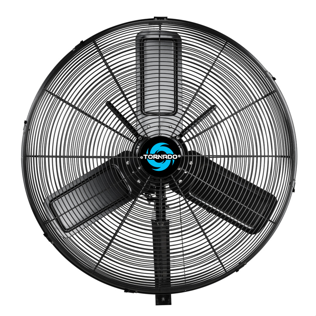 Tornado 24 Inch Outdoor Rated IPX4 Water-Resistant High Velocity Oscillating Wall Mount Fan For Industrial Use TEAO Motor 2 Speed 7600 CFM UL  Listed Tornado Fans