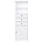 White Tall Storage Cabinet With 3 Drawers And Adjustable Shelves For Bathroom-1075340830