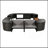 Spa Surround Spa Frame Quadrilateral Outdoor Rattan Sectional Sofa Set With Mini Sofa, Wooden Seats And Storage Spaces-1913151786
