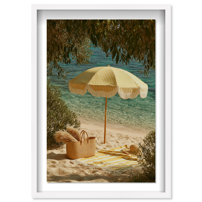 Ombre d'été I Impression sous-cadre Paysage et Nature par Oliver Gal, 37.5"H x 25.5"W, Cadre blanc