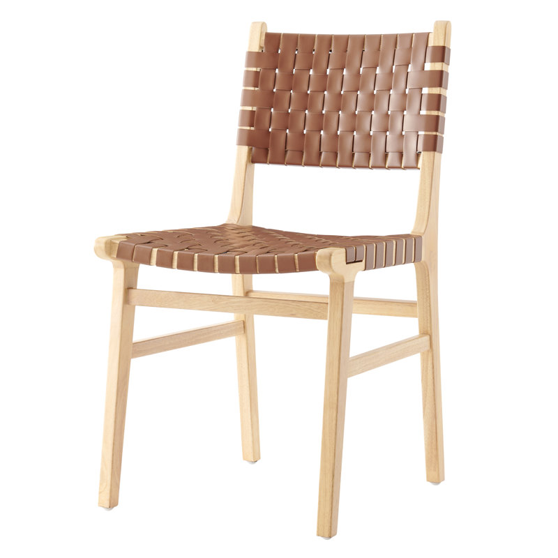 Brazier 19'' H Solid Wood Side Chair, Black/Natural