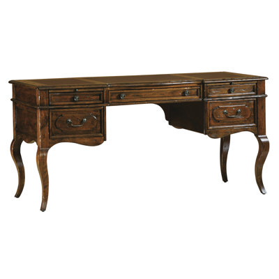 62" Wide Rue De Bac Desk, Cognac Finish