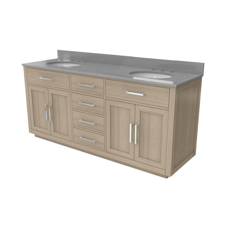 Dexterity 72" Double Bathroom Vanity Set, Light Sage