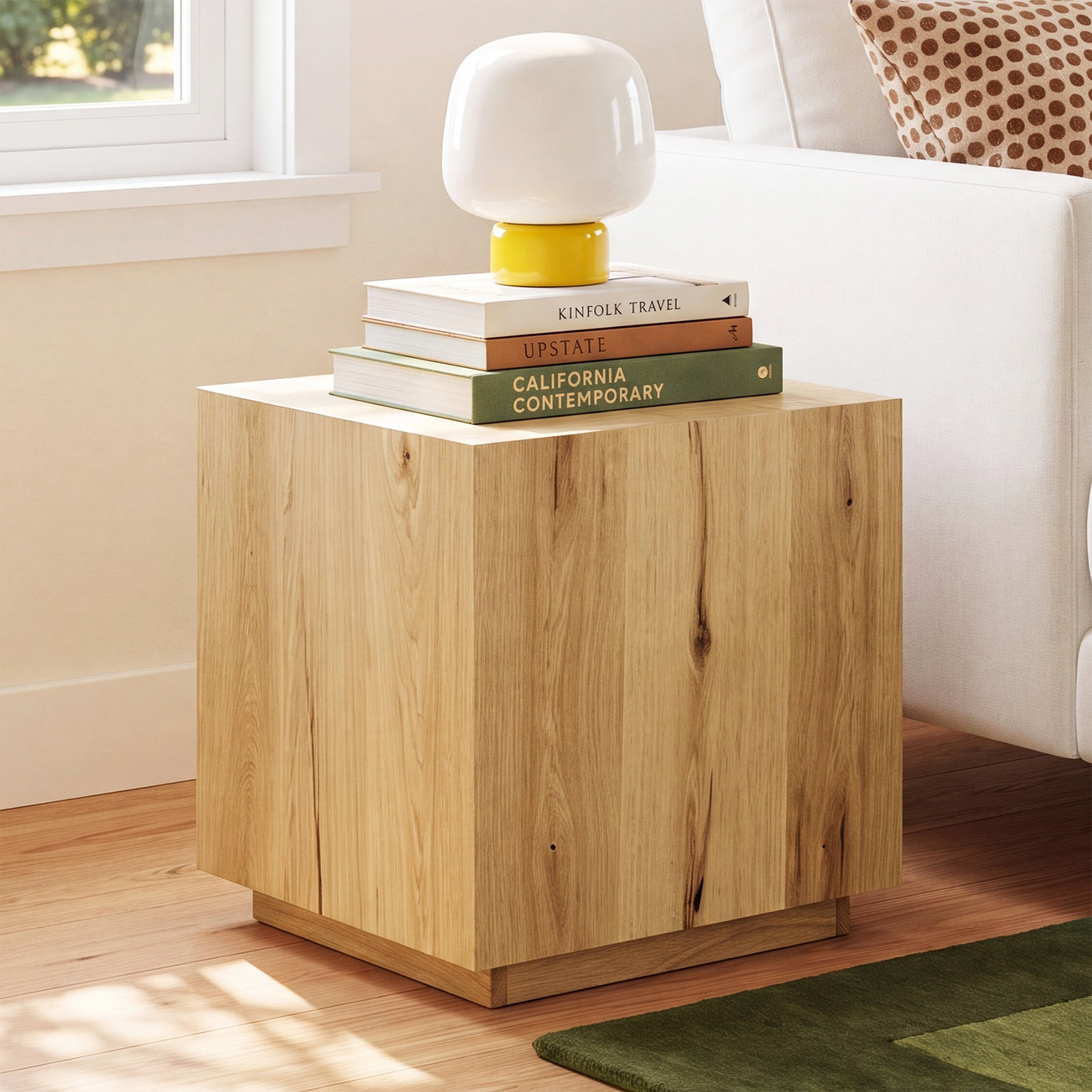 Taryn 20" Block End Table, Natural
