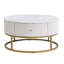 Table basse ronde avec tiroirs