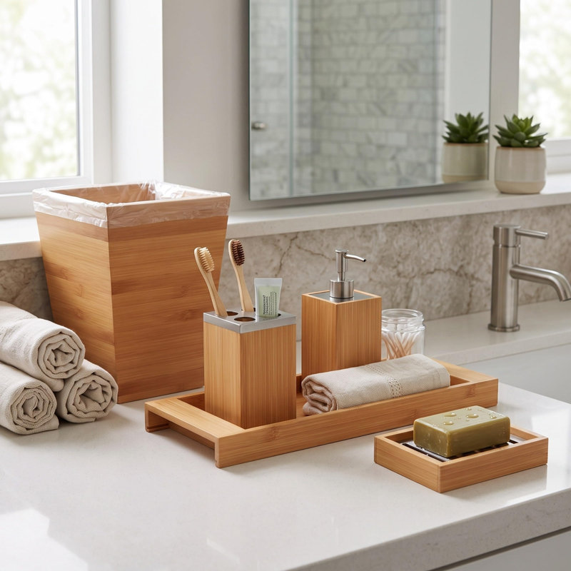 Bamboo Vanity Accessories