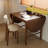 Retro Nut-Brown Oval Solid Wood Dining Table