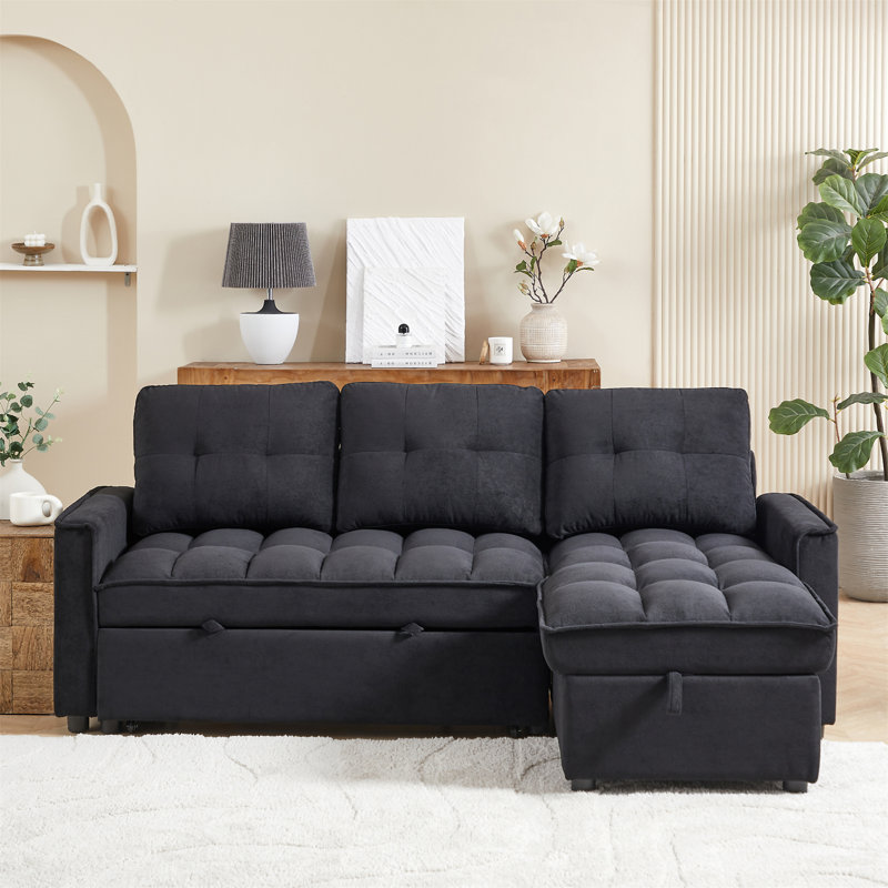 Canapé inclinable MH 78,75 po, Chenille noir