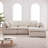 Modern L-Shaped Chenille Sectional Sofa with Reversible Chaise Lounge in Beige, 4-Seater for Ultimate Comfort-289290635