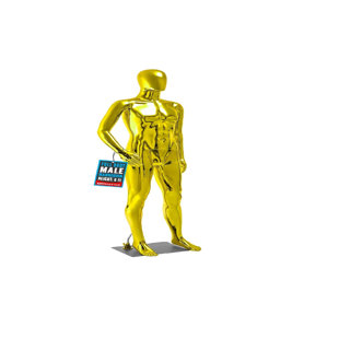 Male Mannequin - Premium Quality Construction, Detailed Dimensions For Realistic Proportions, Sturdy, Durable, And Secure, Versatile Display For Various Clothing Styles, Gold