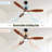 52 Inch Integrated LED Indoor Low Profile Ceiling Fan With Light And Remote Control For Patio Living Room-307220821-307220824
