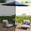 Parasol de jardin 10 pi - Protégé pour la terrasse, le jardin, la piscine, le patio bleu marine, la cour imperméable et nécessitant peu d'entretien