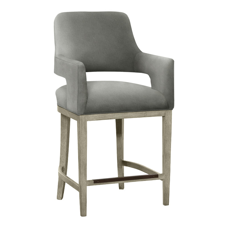 Tabouret de bar et de comptoir Josie, Amande chamois, Étain 9953, Tabouret de comptoir (siège d'une hauteur de 26,5