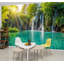 Murale auto-adhésive moderne pour la chambre à coucher Peel and Stick L 69 po x l 96 po avec imprimé cascade Forest Lake