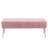 Julietta Tufted Upholstered Bench with Soft Sherpa Fabric and Modern Metal Legs-742709380