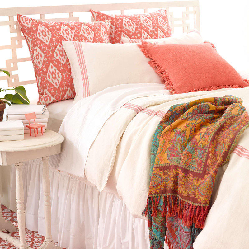 Classic Hemstitch White Bed Skirt, Queen