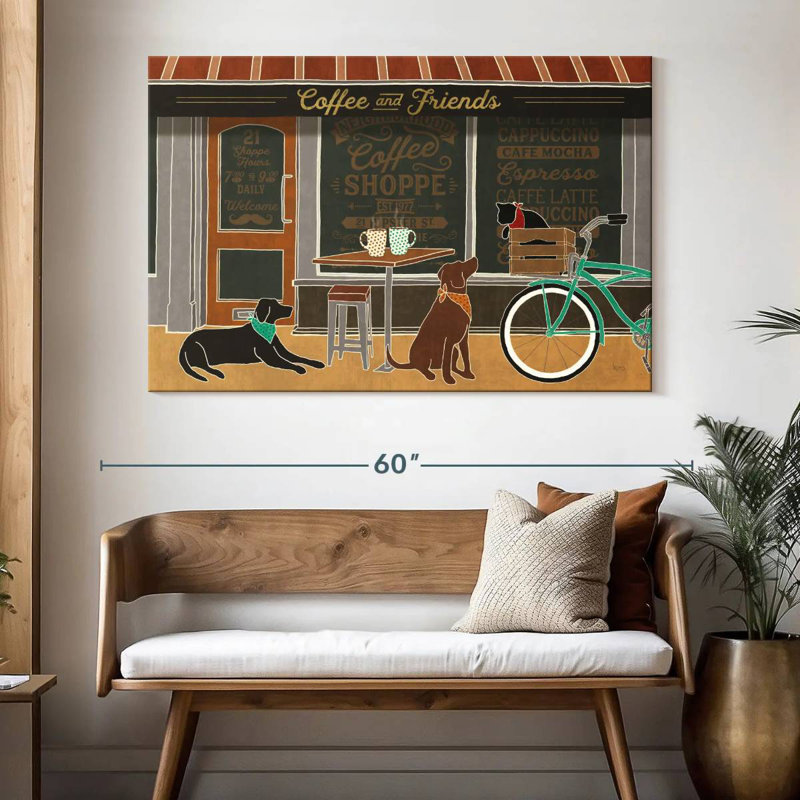 Yarlin Coffee And Friends I, H 34 po x l 51 po