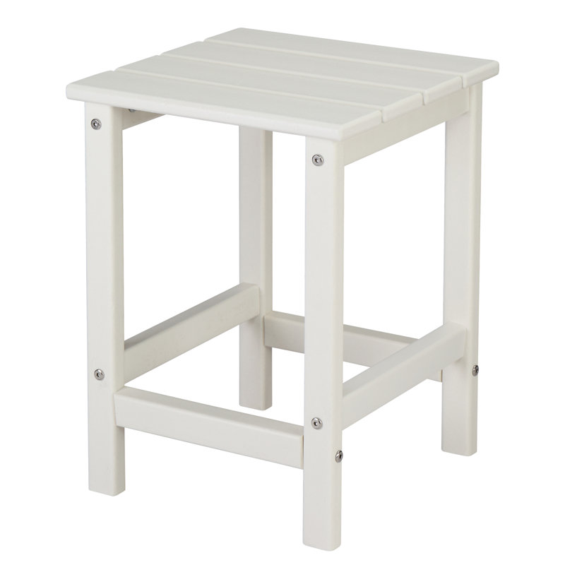 Jo-Ann Square Outdoor Side Table , 14'' in. W 14'' in. D, White