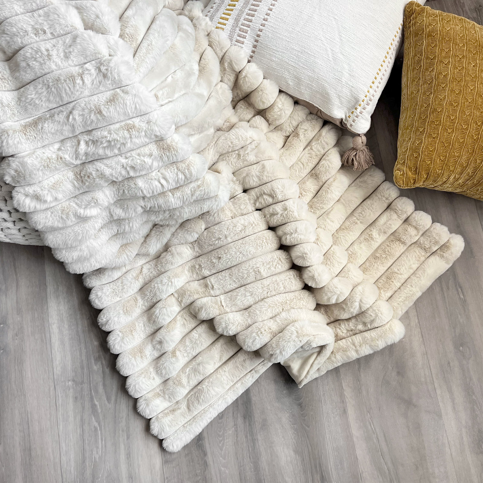 Mulliken Throw Blanket, Ivory