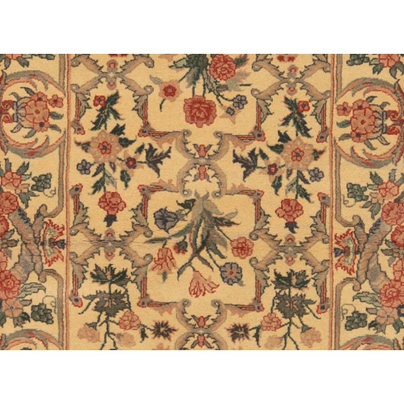 High-Quality Hand-Knotted Ivory Area Rug
