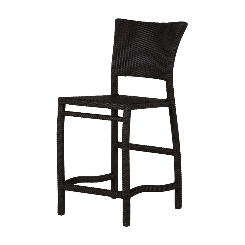 Tabouret de bar 30 po Skye, Noyer noir, Welt, Sunbrella® argent Verona