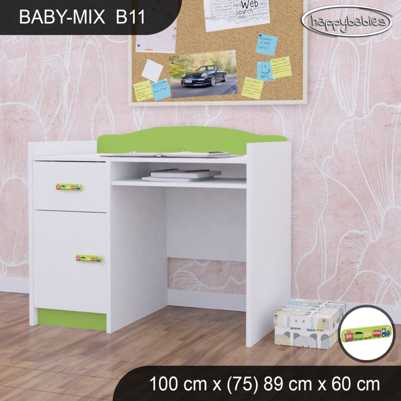 100cm Computer Desk, Green