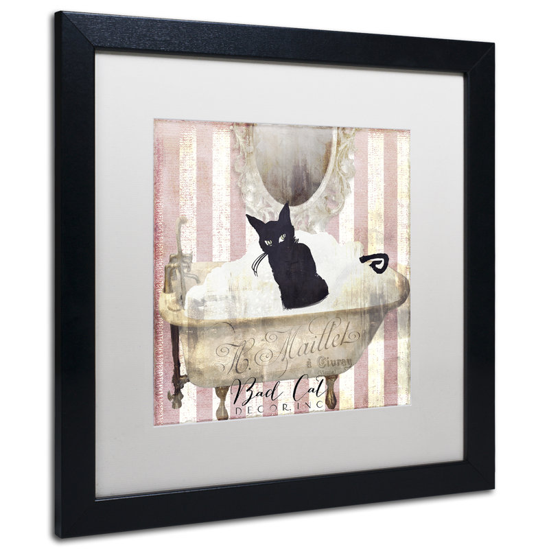 «Jadaya Bad Cat II», impression encadrée, Blanc, H 16 po x l 16 po x P 0,5 po