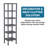 Plastic Modular Shelf Unit 6 Tiers, Grey-232128089