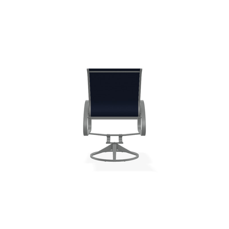 Fauteuil de patio pivotant Hiraku, Bleu marine 13D Sunbrella®, Graphite texturé