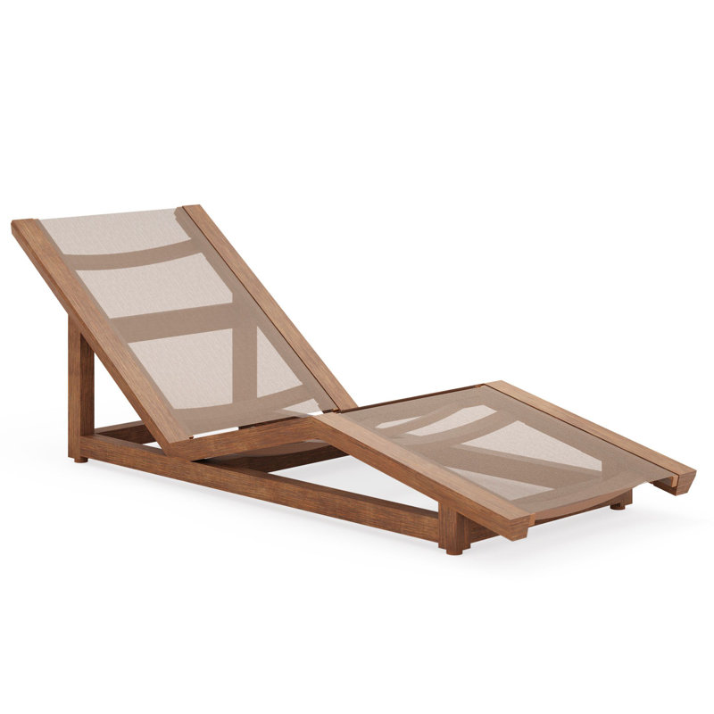 Baja Sling Chaise Lounge, Textured Black, Pewter