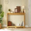  Console de 70,1 pouces à courbe étroite, canapé de rangement en bois avec plateau de table épais et résistant à l'usure, table de couloir d'entrée moderne pour le bureau du salon-301835250