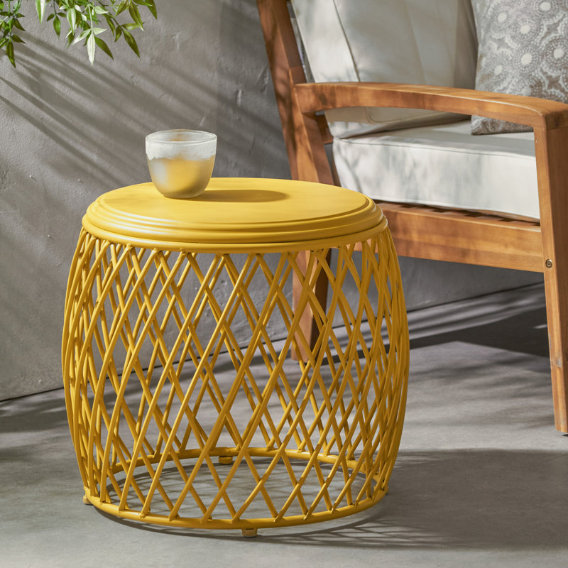 Élégante table d'appoint en treillis