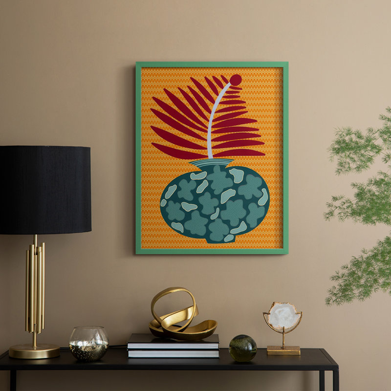 Reproduction encadrée Snappy Botanical II - bois massif, Vert, H 11 po x l 9 po