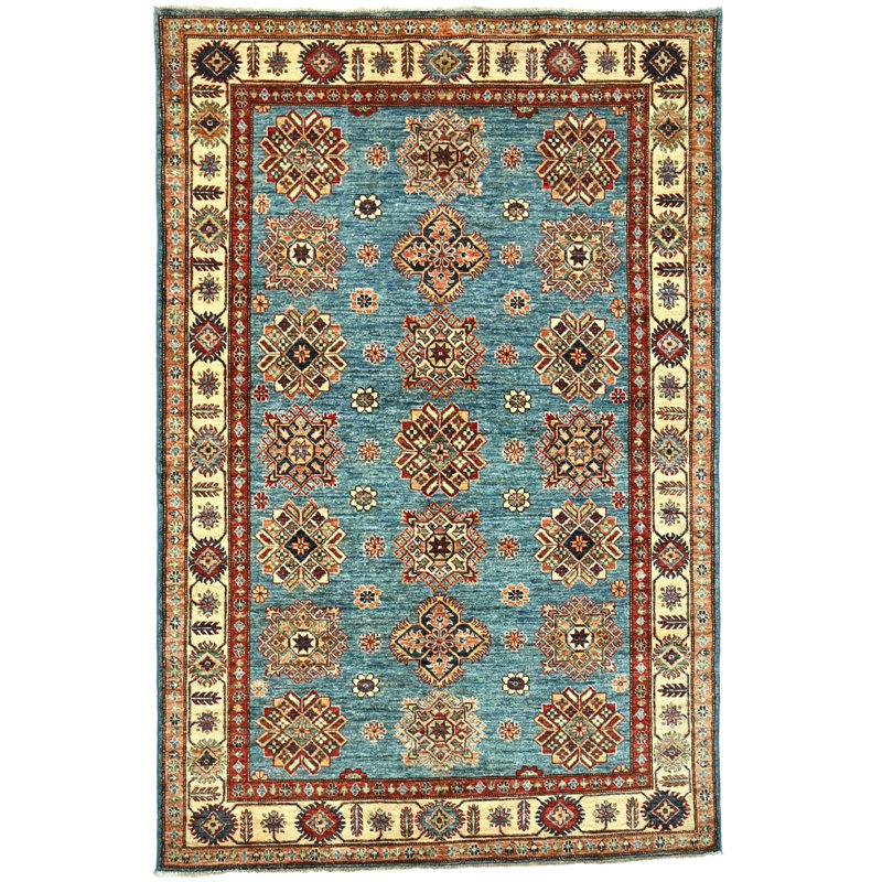 Tapis bleu unique Marksbury 4 pi 11 po x 7 pi 1 po Marksbury