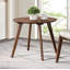 Table d'appoint contemporaine Mid-Century ronde avec pieds fuselés en noyer