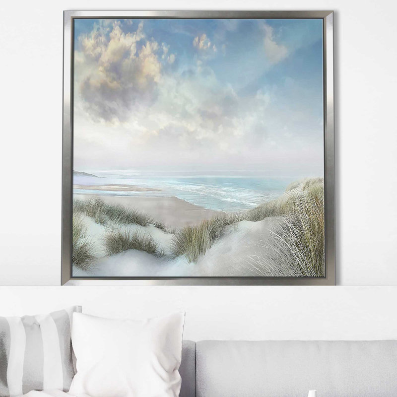 «Windswept III (Square)» par Mike Calascibetta, reproduction, Cadre flottant argent, H 27,5 po x l 27,5 po x P 2 po