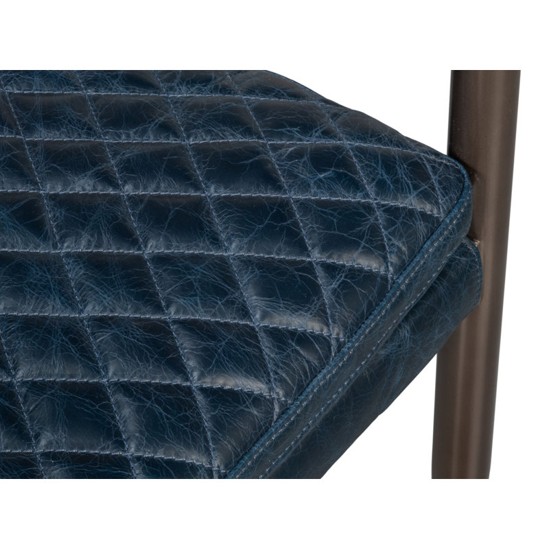 The Harley Leather Arm Chair, Chateau Blue