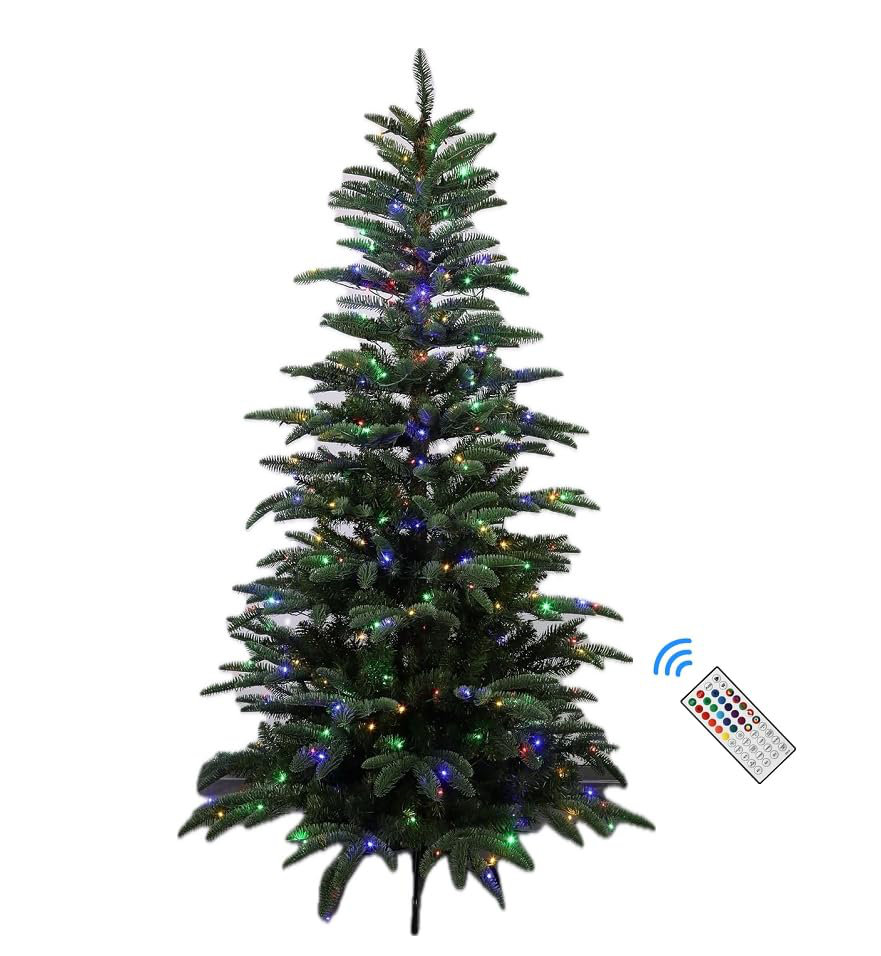 The Holiday Aisle® Prelit Christmas Tree With Remote, 380 MultiColor