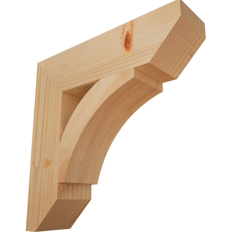 Support en bois / corbeau, Sapin de Douglas, H 16 po x l 3,5 po x P 16 po
