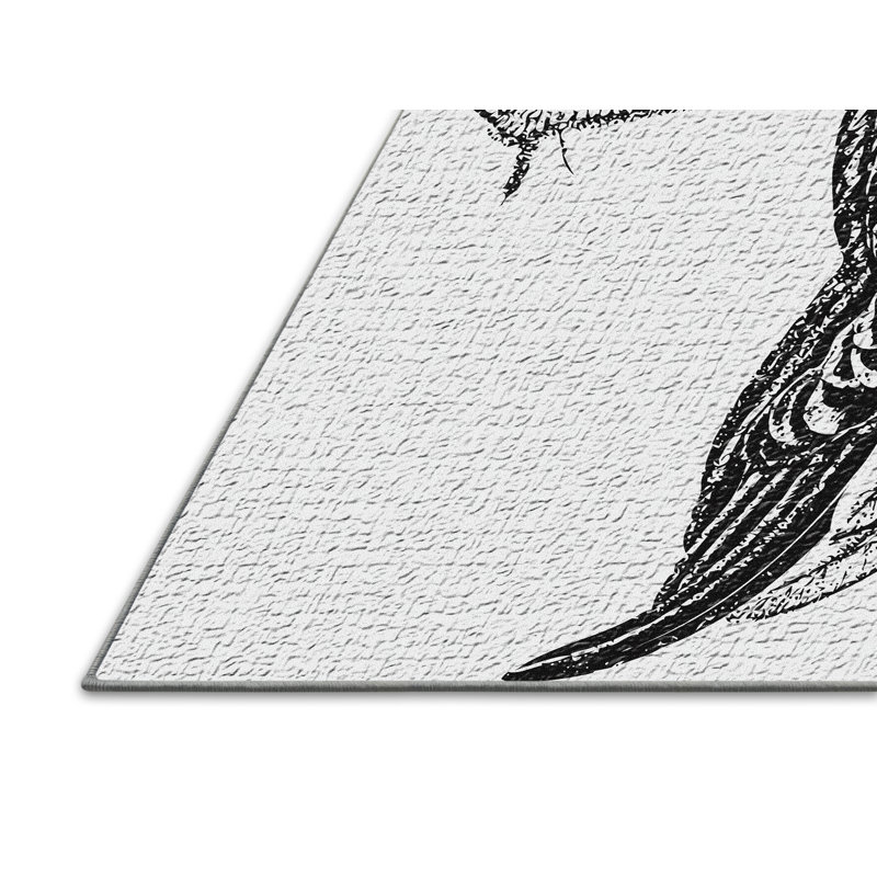 Tapis noir Animal, Rectangle 3 pi x 5 pi