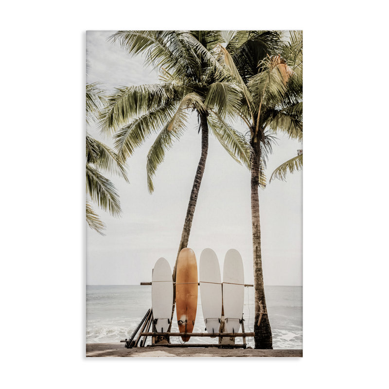  Art mural sur toile Hawaii Surf Planches View par Sissi et Seb, H 30 po x l 20 po