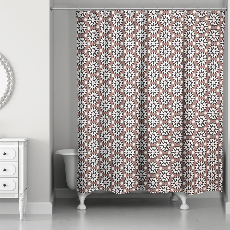 Geometric Shower Curtain, Brown