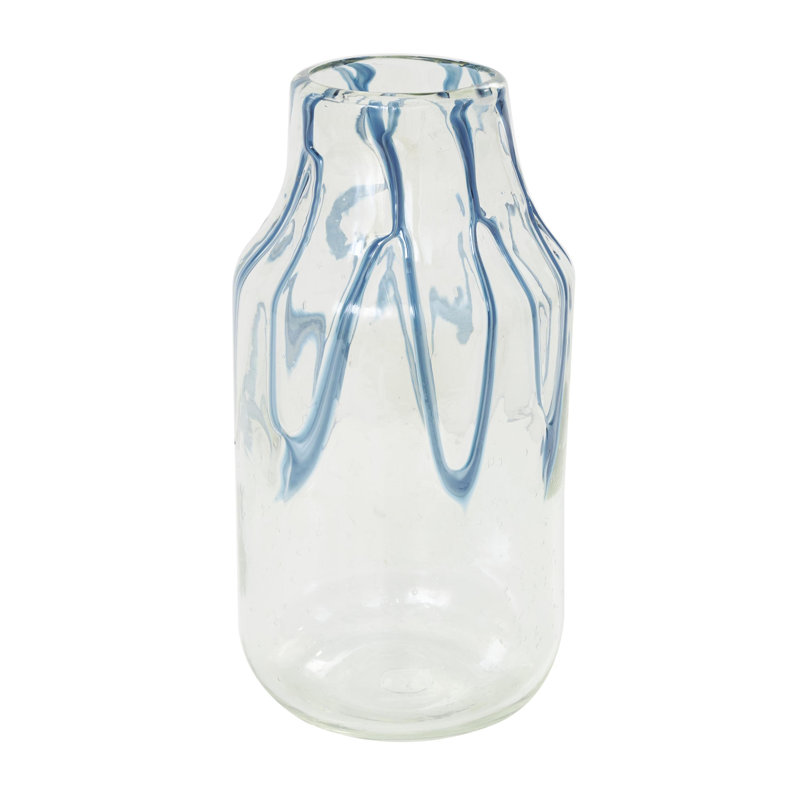 Fahey Handmade Glass Table Vase,  13.25"H x 6.45"W x 6.45"D