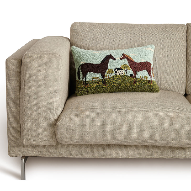 Coussin en laine Horses
