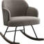Chaise berçante rembourrée Taupe Boucle
