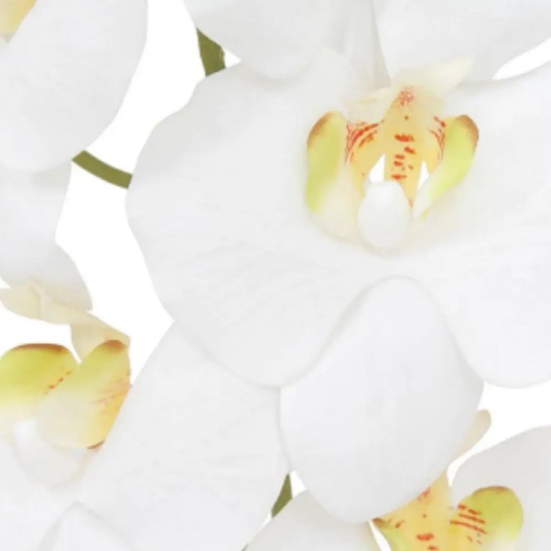 Tiges d'orchidées artificielles 36 "blanches Phalaenopsis