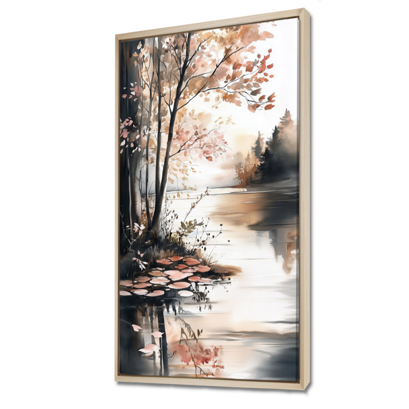 Impression sur toile, art mural, H 40 po x l 20 po, Cadre naturel flottant